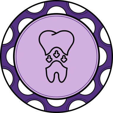 Diş Tacı Yaratıcı Modern Düz Vektör Tasarımı