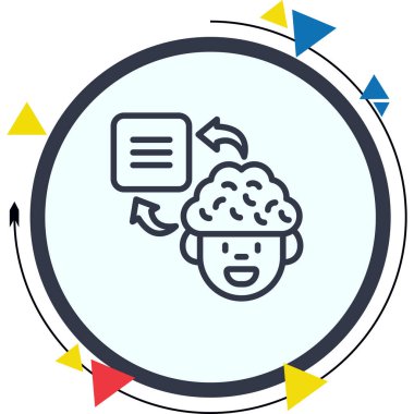 Beyin Menüsü Dinamik Sofistike Düz Sanat Düzeni