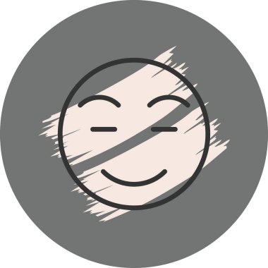 Mutlu Rahatlamış Profesyonel Flat Grafik Sembolü