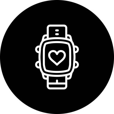 Akıllı Saat Kalbi Yaratıcı Eşsiz Markalaştırma Vektörü Elementi
