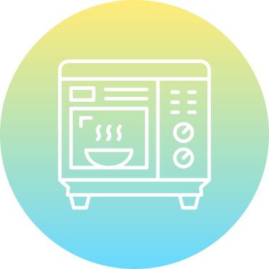 Mikrodalga Modern Dengeli Markalaştırma Vektörü Sembolü