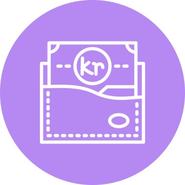 İzlanda Cüzdanı Zarif Dijital Tasarım Sembolü