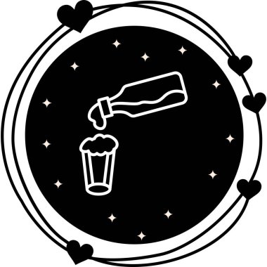 Şişe Şişe Zarif Modern Yaratıcı Sanat Sembollü Bira Bardağı