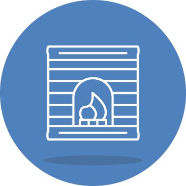 Şömine Profesyonel Temiz Düz Grafik Özelliği