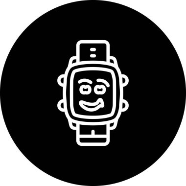 Grinning Dial Stil Düz Kullanıcı Arayüzü Özelliğini İzle