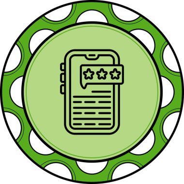 Değerlendirme simgesi ve Smartphone görüntüleme iletisi.