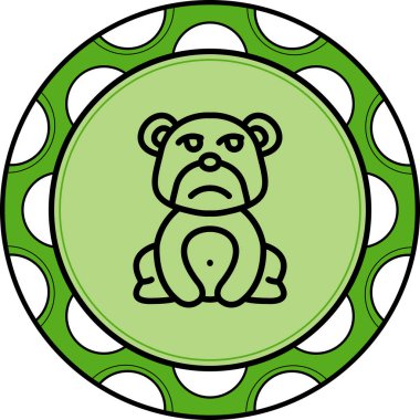 Eğlendirilmemiş Ayı Dengeli Düz Modern Tasarım Elementi