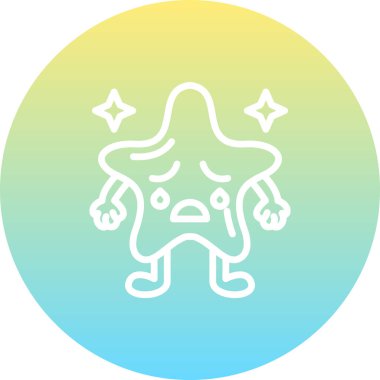 Terleyen Yıldız Yaratıcı Minimum Vektör Sanatı