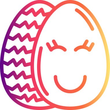 Paskalya Mutluluğu Yumurta Sofistike Özel Vektör Sanatı Nesnesi