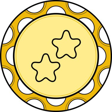 2 Yıldız Gözden Geçirme Biçimli Özel Vektör Tasarım Varlığı