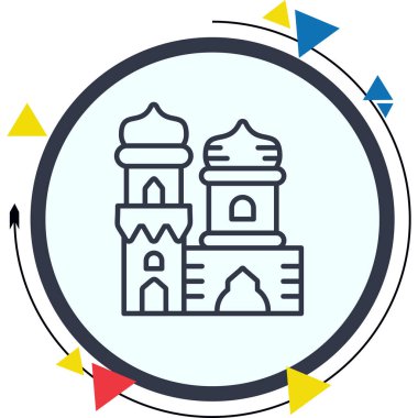 Minaret Özelleştirilmiş Özel Vektör Sanat Nesnesi