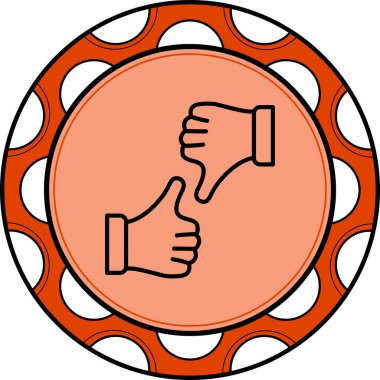 Eşsiz Düz Dijital Tasarım Nesnesinden Yukarı Başparmaklar