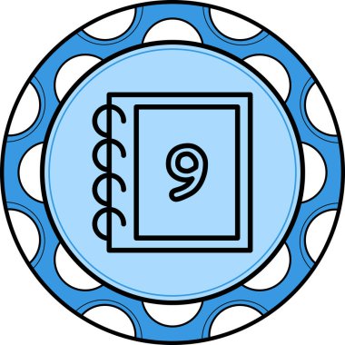 Matematik Dokuz Zarif Profesyonel Düz Grafik Sembolü