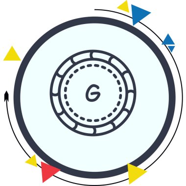 Gurme Eşsiz Yenilikçi Dijital Grafik Sembolü