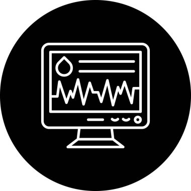 Kalp Atışı İzleyicisi Eşsiz Düz Dijital Tasarım Nesnesi