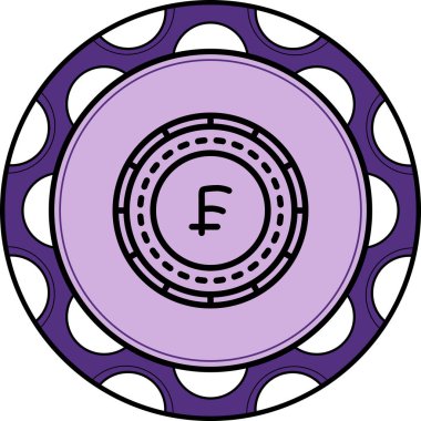 Gabon Sikkesi Zarif Minimum Dijital Tasarım Özelliği