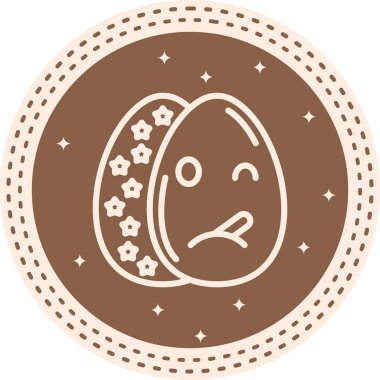 Paskalya Termometresi Yumurta Eşsiz Soyut Markalaştırma Grafiksel Şekli