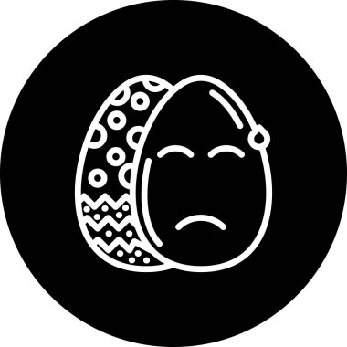 Paskalya Soğuk Terli Yumurta Asgari Düz Vektör İllüstrasyonu