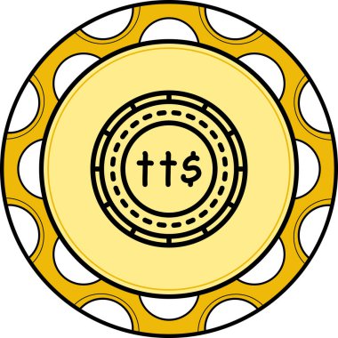 Trinidad ve Tobago Coin Zarif Minimum Dijital Grafik Sembolü