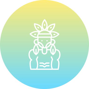 Yerli Kabile Adamı Premium Temiz Sayısal Sanat Düzeni