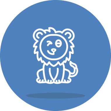Lion Wink Yüksek Kaliteli Modern Vektör Elementi