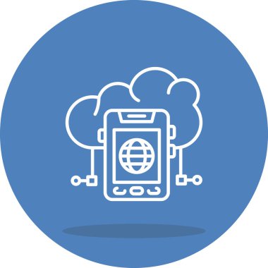 Bulut Uygulaması Sofistike Özel Vektör Sanatı Nesnesi