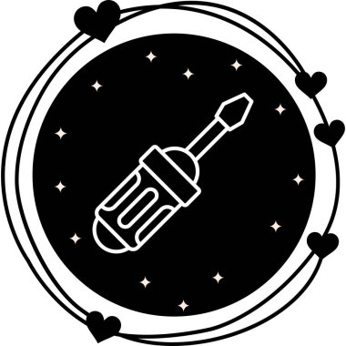 Tornavida simgesi vektör illüstrasyon tasarımı