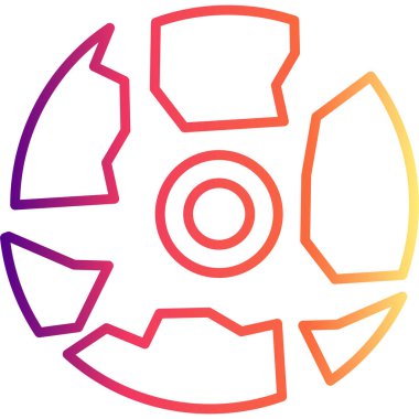 Kırık Tabak Zarif Modern Yaratıcı Sanat Sembolü