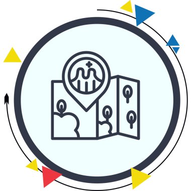 Konum Grafiği Asgari Dijital Grafik Sembolü