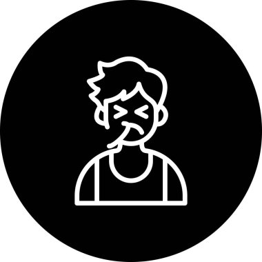 Hapşıran Çocuk Yaratıcı Minimum Vektör Sanatı