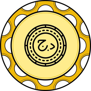 Cezayir Sikkesi Dinamik Yaratıcı Dijital Grafik ŞekliName