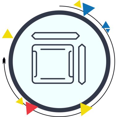 Kare Yüksek Kaliteli Özel Vektör Tasarımı