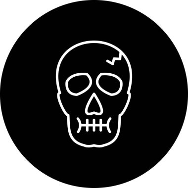 Skull Premium Çağdaş Düz Vektör Özelliği