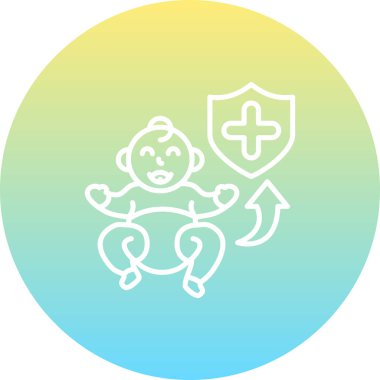 Pediatrik Bakım Planı Zarif Profesyonel Flat Grafik Sembolü