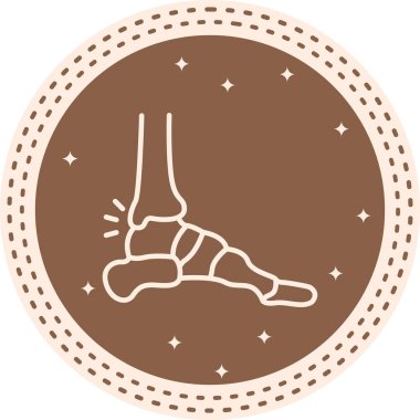 Ayak Kemikleri Zarif Dijital Tasarım Sembolü