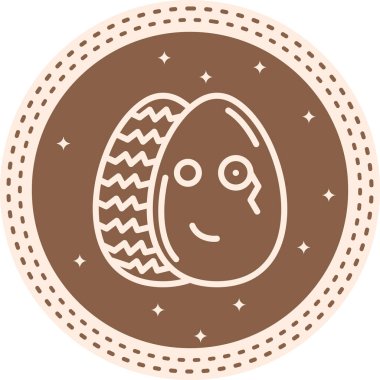 Paskalya Tekli Yumurta Sofistike Temiz Ürün Grafik Şekli