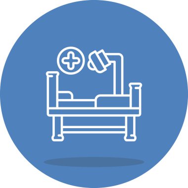 Hastane Yatağı Profesyonel Asgari Yaratıcı Grafik Nesnesi