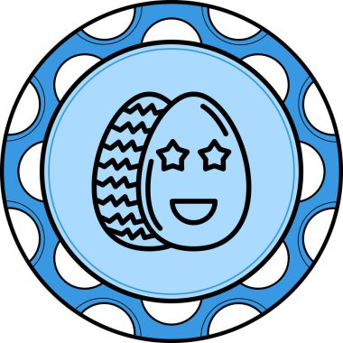 Paskalya Yıldızlı Yumurta Rafineri Zarif Vektör Sanatı Nesnesi