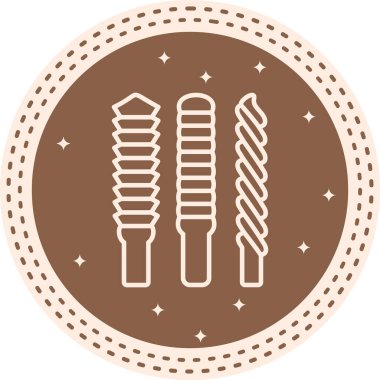 Drill Bit Premium Şık Dijital Tasarım Sembolü