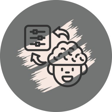 Beyin Profesyonel Temiz Düz Grafik Özelliğini Denetliyor