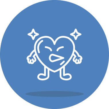 Kırışık Kalp Rafineri Zarif Vektör Sanat Objesi