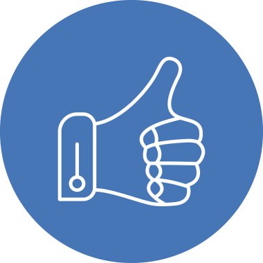 Beyaz Arkaplanda İzole Edilmiş Modern Satır Simgesi Başparmakları  