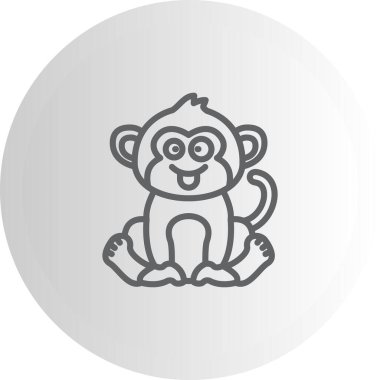 Aptal Maymun Profesyonel Yenilikçi Düz Tasarım Düzeni