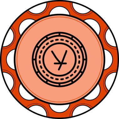 Yuan Sikkesi Modern Dengeli Markalaşma Vektörü Sembolü