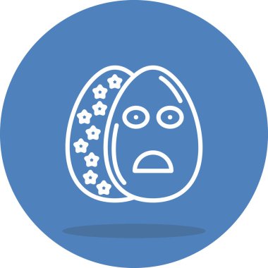 Paskalya Üzüntülü Yumurta Stili Düz Kullanıcı Arayüzü Özelliği