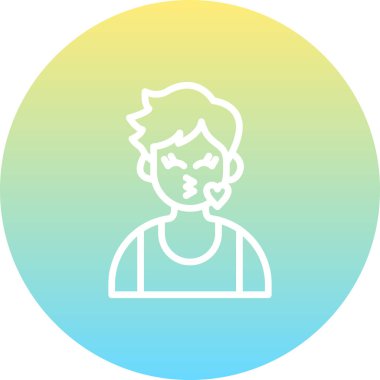 Kiss Boy Modern Dijital Sanat Nesnesi