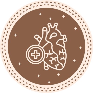 Konjestif Kalp yetmezliği Modern Dengeli Markalaşma Vektörü Sembolü