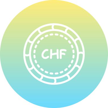 İsviçre Frangı Dengeli Özel Düz Vektör Düzeni