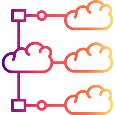Çoklu Bulut Dengeli Profesyonel Markalaşma Grafik Sembolü