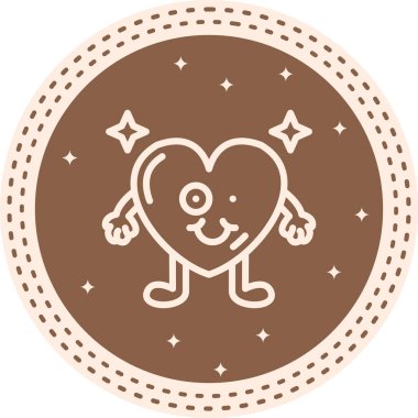 Zany Heart Seçkin Markalaştırma Vektörü Varlığı